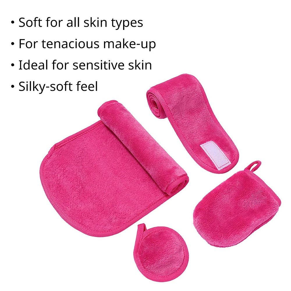 Reusable Makeup Remover Cloth Set (4-Piece)