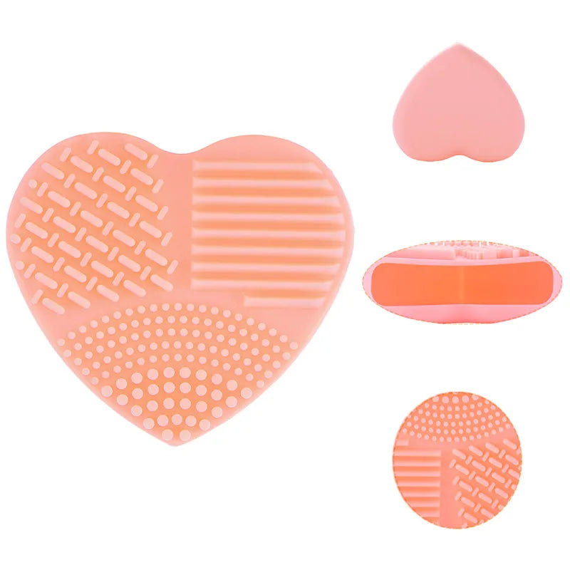 Heart-Shaped Makeup Brush Cleaning Glove