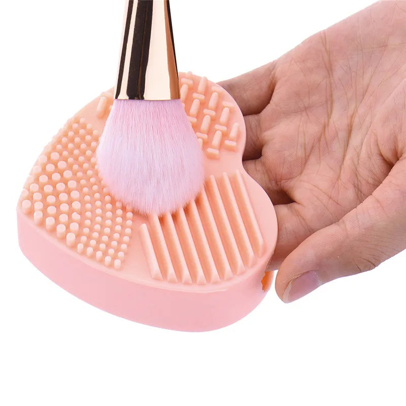 Heart-Shaped Makeup Brush Cleaning Glove